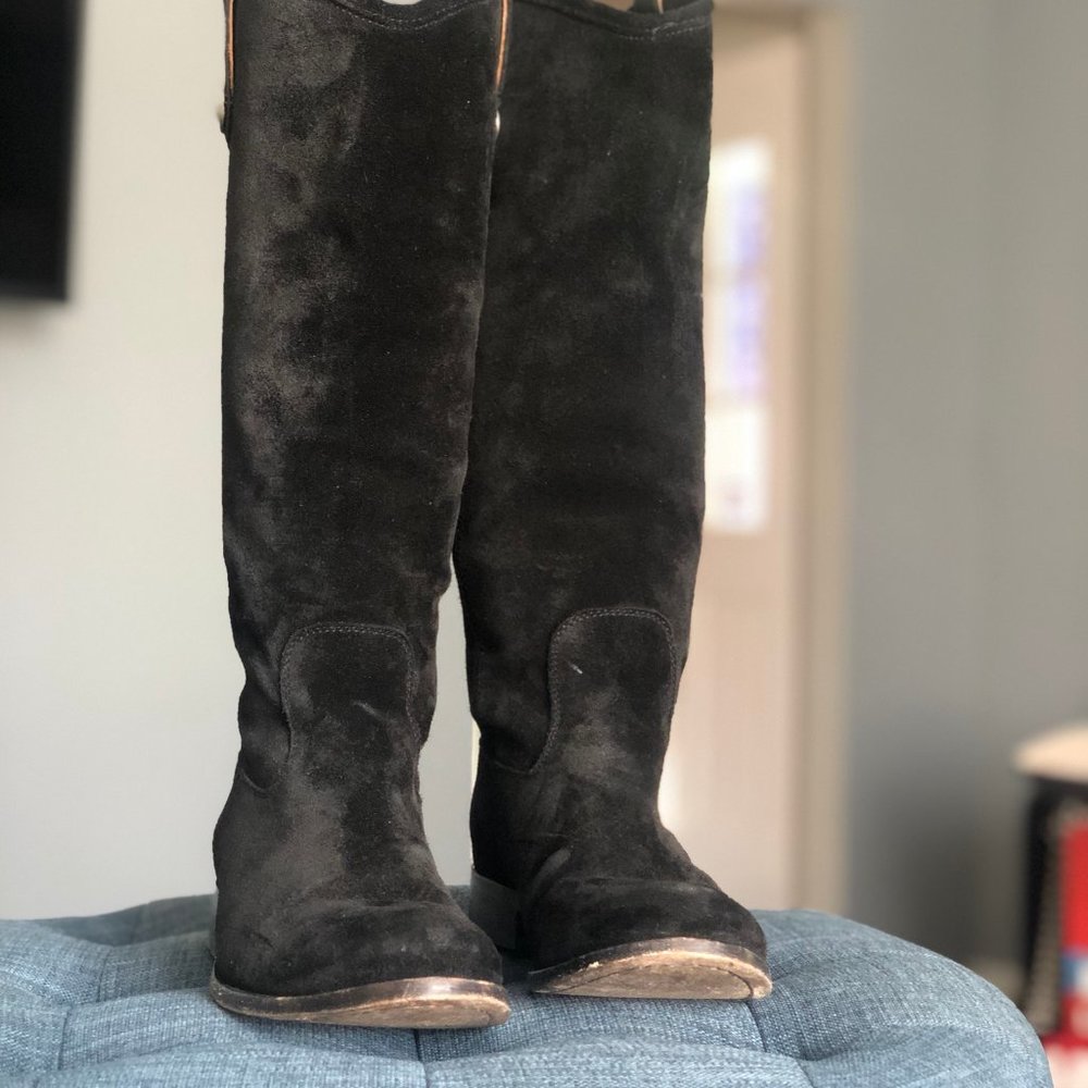 Frye Melissa Button Leather Riding Boot